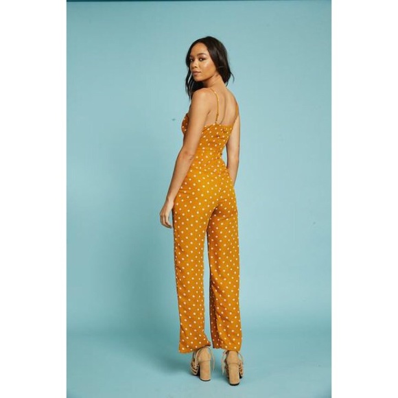 Mustard Polka Dot Jumpsuit - Picture 5 of 8